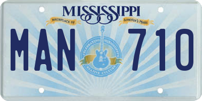 MS license plate MAN710