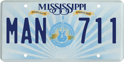 MS license plate MAN711