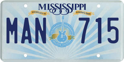 MS license plate MAN715