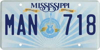 MS license plate MAN718