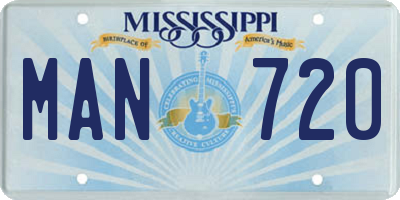 MS license plate MAN720