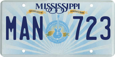 MS license plate MAN723