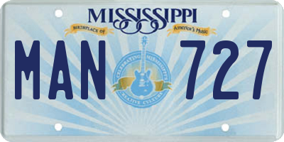 MS license plate MAN727