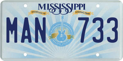 MS license plate MAN733