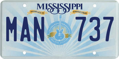 MS license plate MAN737