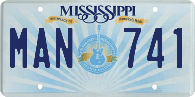 MS license plate MAN741