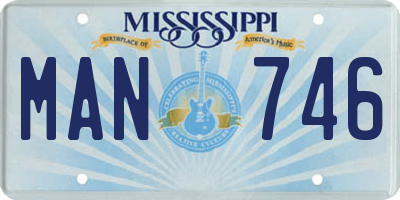 MS license plate MAN746