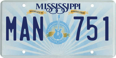 MS license plate MAN751