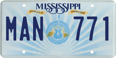 MS license plate MAN771