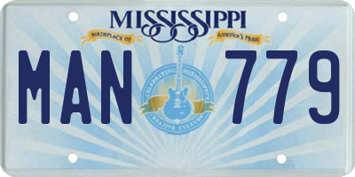 MS license plate MAN779