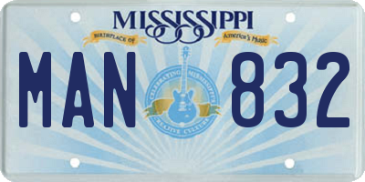 MS license plate MAN832