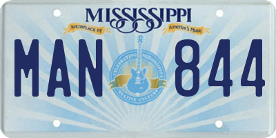 MS license plate MAN844