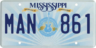 MS license plate MAN861