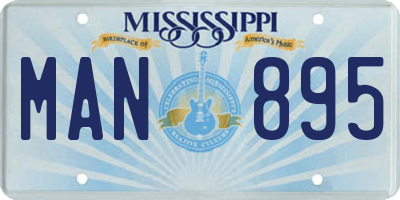 MS license plate MAN895