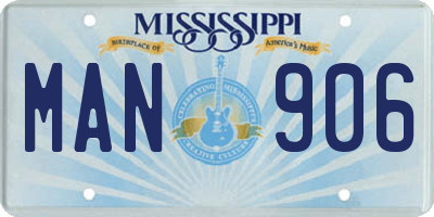 MS license plate MAN906