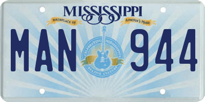 MS license plate MAN944