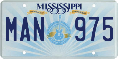 MS license plate MAN975