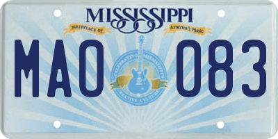 MS license plate MAO083
