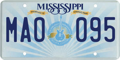 MS license plate MAO095