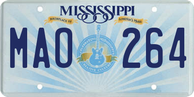 MS license plate MAO264