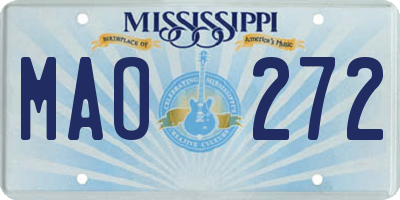 MS license plate MAO272