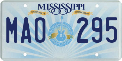 MS license plate MAO295