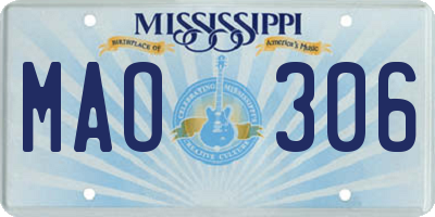 MS license plate MAO306