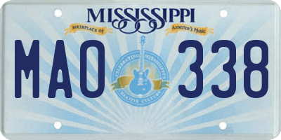 MS license plate MAO338