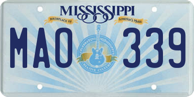 MS license plate MAO339