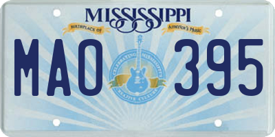 MS license plate MAO395