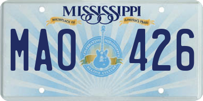 MS license plate MAO426
