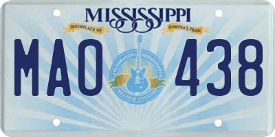 MS license plate MAO438
