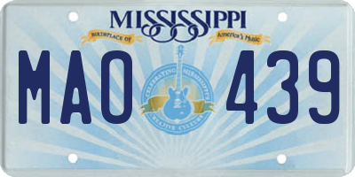 MS license plate MAO439