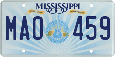 MS license plate MAO459