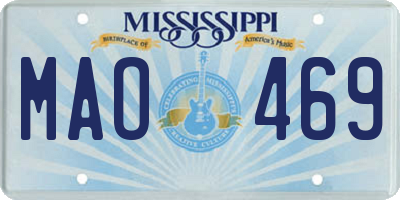 MS license plate MAO469