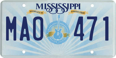 MS license plate MAO471