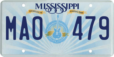 MS license plate MAO479