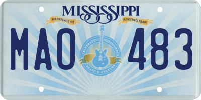 MS license plate MAO483