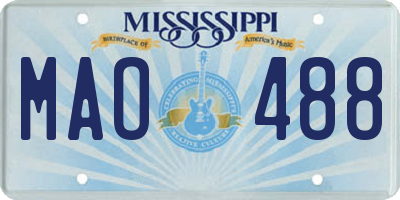 MS license plate MAO488