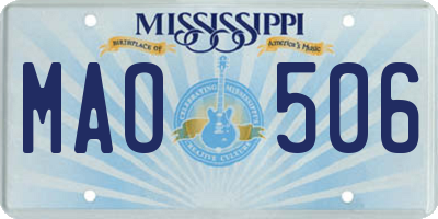 MS license plate MAO506