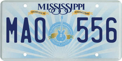 MS license plate MAO556