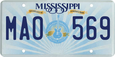 MS license plate MAO569
