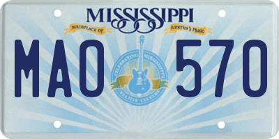 MS license plate MAO570