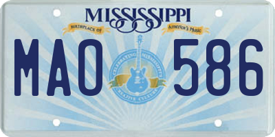 MS license plate MAO586