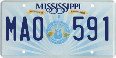 MS license plate MAO591