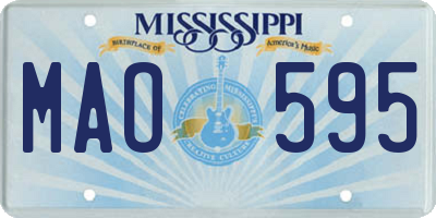 MS license plate MAO595