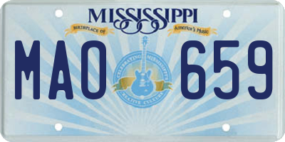 MS license plate MAO659