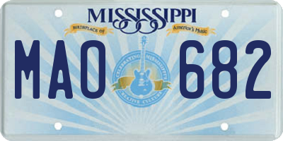MS license plate MAO682