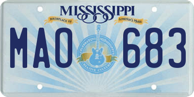 MS license plate MAO683