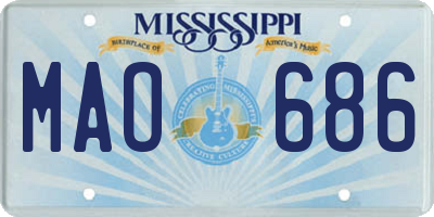MS license plate MAO686